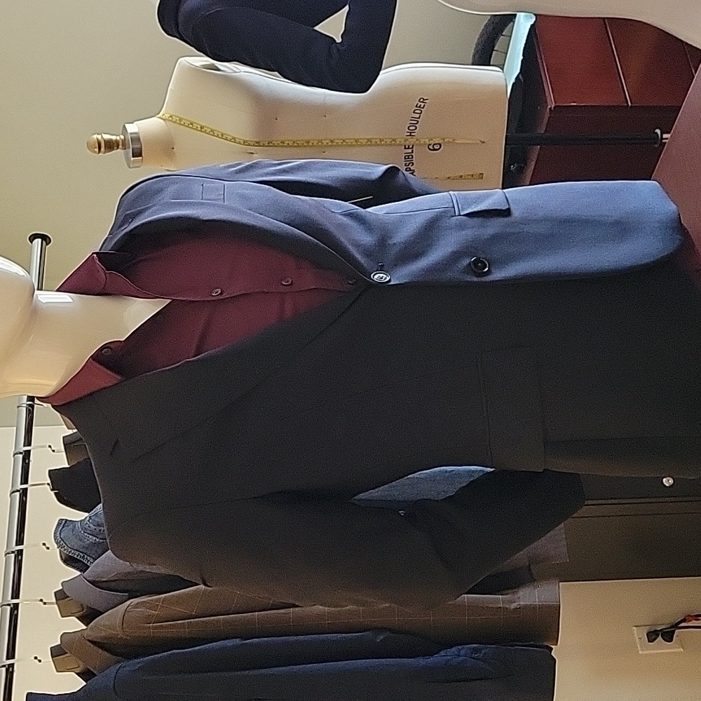 EXPRESS Slim Black Wool-Blend Modern Tech Suit Jacket
